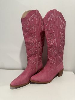 Pink Western Boots