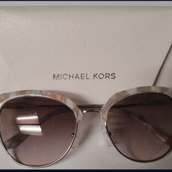 Michael Kors  Sunglasses with Gray Lenses and Multi-Colored Half Metal Frame