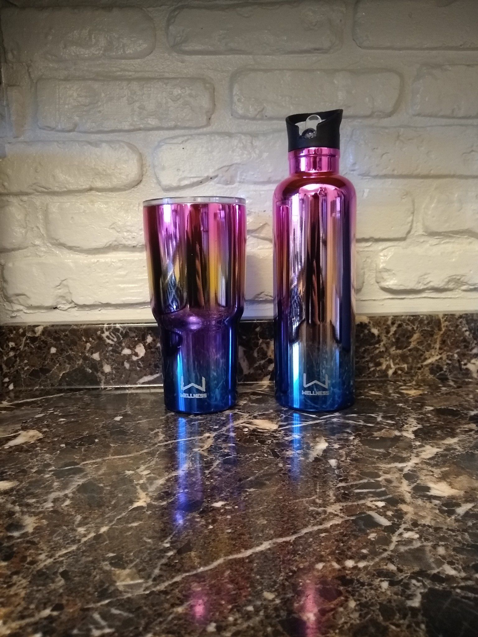 Matching Rainbow Stainless Tumbler/water bottle