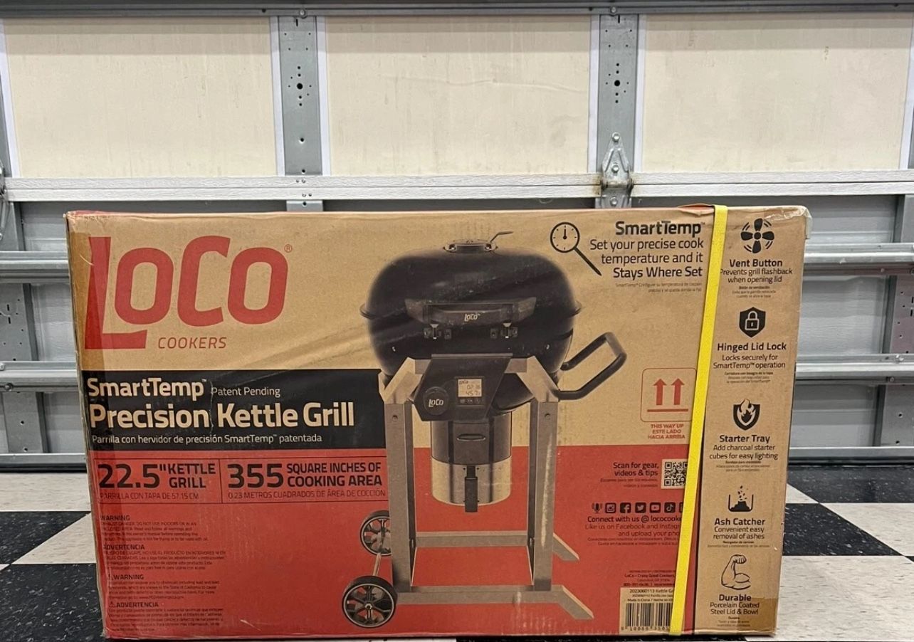 22.5 in. SmartTemp Kettle Charcoal Grill in Black with Stand