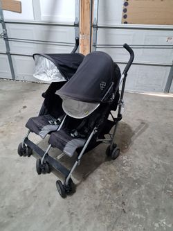 Twin stroller.
