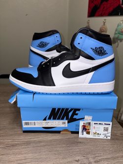 Size 11 - Nike Air Jordan 1 Retro High OG UNC Toe White