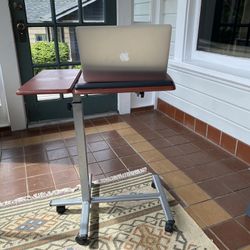 Wonderful Rolling Bed/TV Tray Table or Ergonomic Laptop Sit-Stand Desk
