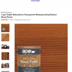ISO: Behr Cedar wood stain
