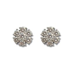 Moissanite Flower Earrings