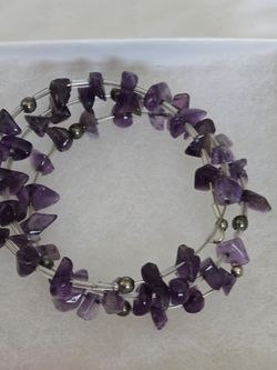 Amethyst Wire Wrap Bracelet