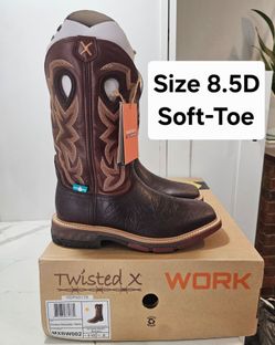 Twisted X Soft Toe Work Boots Size 8.5