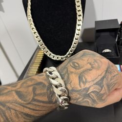 Silver Cuban link bracelet .925 heavy chunky collectors