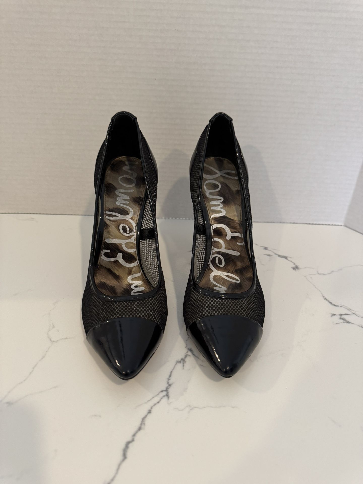 Sam Edelman Mesh Black Heels