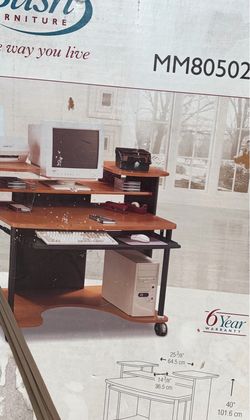 Brown Office Desk Set – Never Used – Excellent Condition