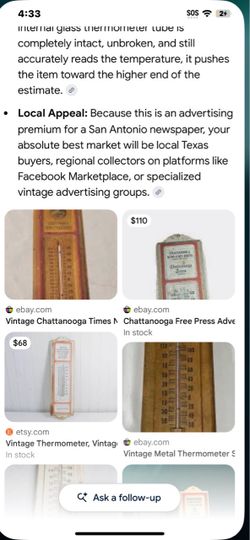 San Antonio express news vintage / collectors thermostat