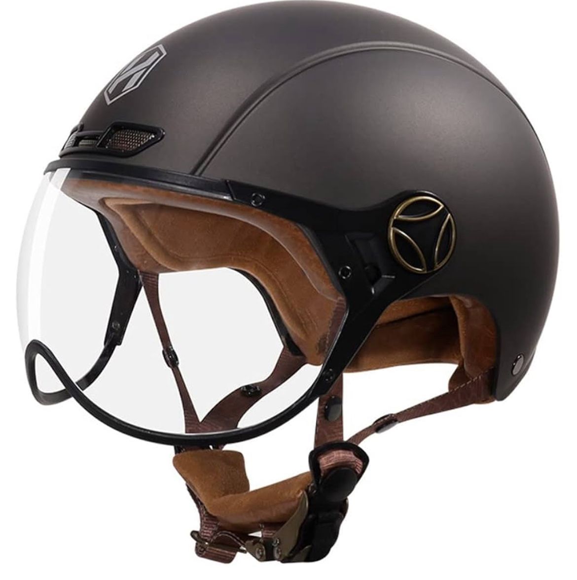 Retro Motorcycle Open Face Half Helmet for Men /Women
