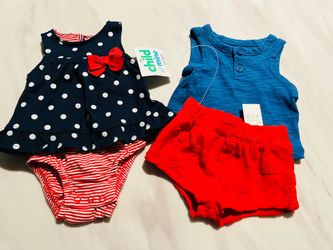New! Newborn First 4th of July Baby Girl