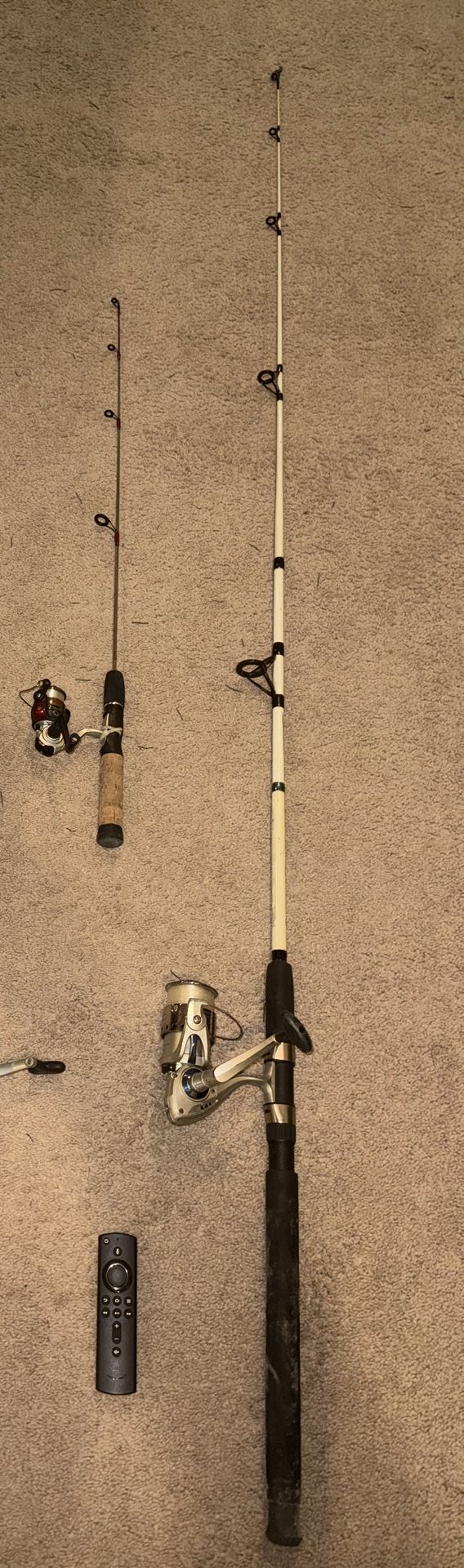 2 Like New Fishing Rods (1 Large 1small)