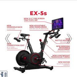 Echelon Ex-5S smart Connect bike. Large padded upgraded seat, 21.5” screen,
