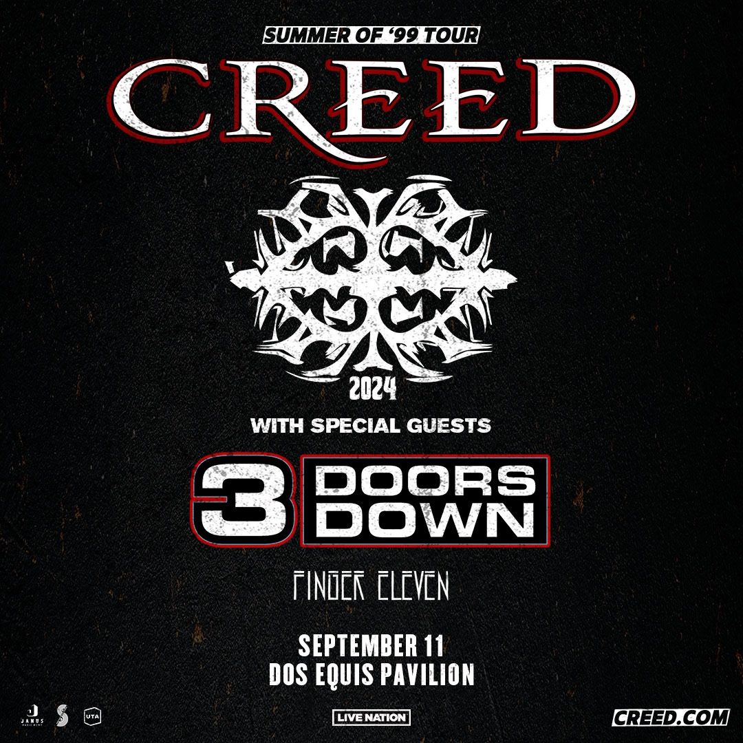 TONIGHT: SOLD OUT Creed Tickets at Dos Equis Pavilion in Dallas, TX 09/11/2024 