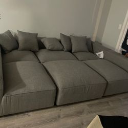 SIX PIECE BRAND NEW GREY SECTIONAL SAME DAY DELIVERY 