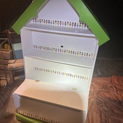 Wooden Toy Box With Shelf 