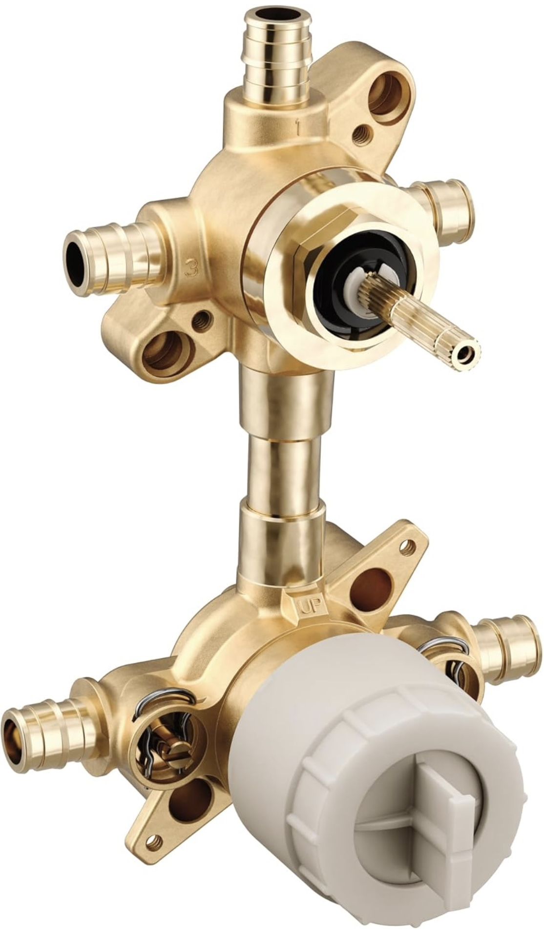 Moen U362CXS M-CORE 3-Series Mixing 3 or 6 Function Integrated Transfer Valve with Cold Expansion PEX Connections and Stops, or Unfinished
