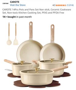 New Carote 14 Piece Pot and Pan Nonstick Set
