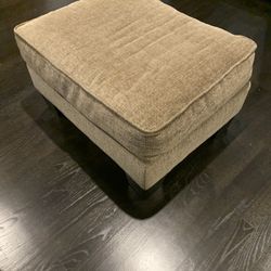 Chanille Fabric Ottoman