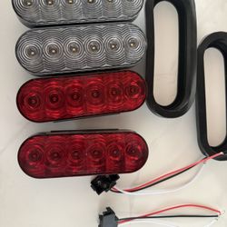 New Oval 6 Inch LED Trailer Tail Lights 