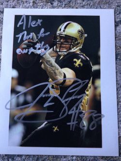 Signed Photo Of Jeremy Shockey Number 88 New Orleans Saints