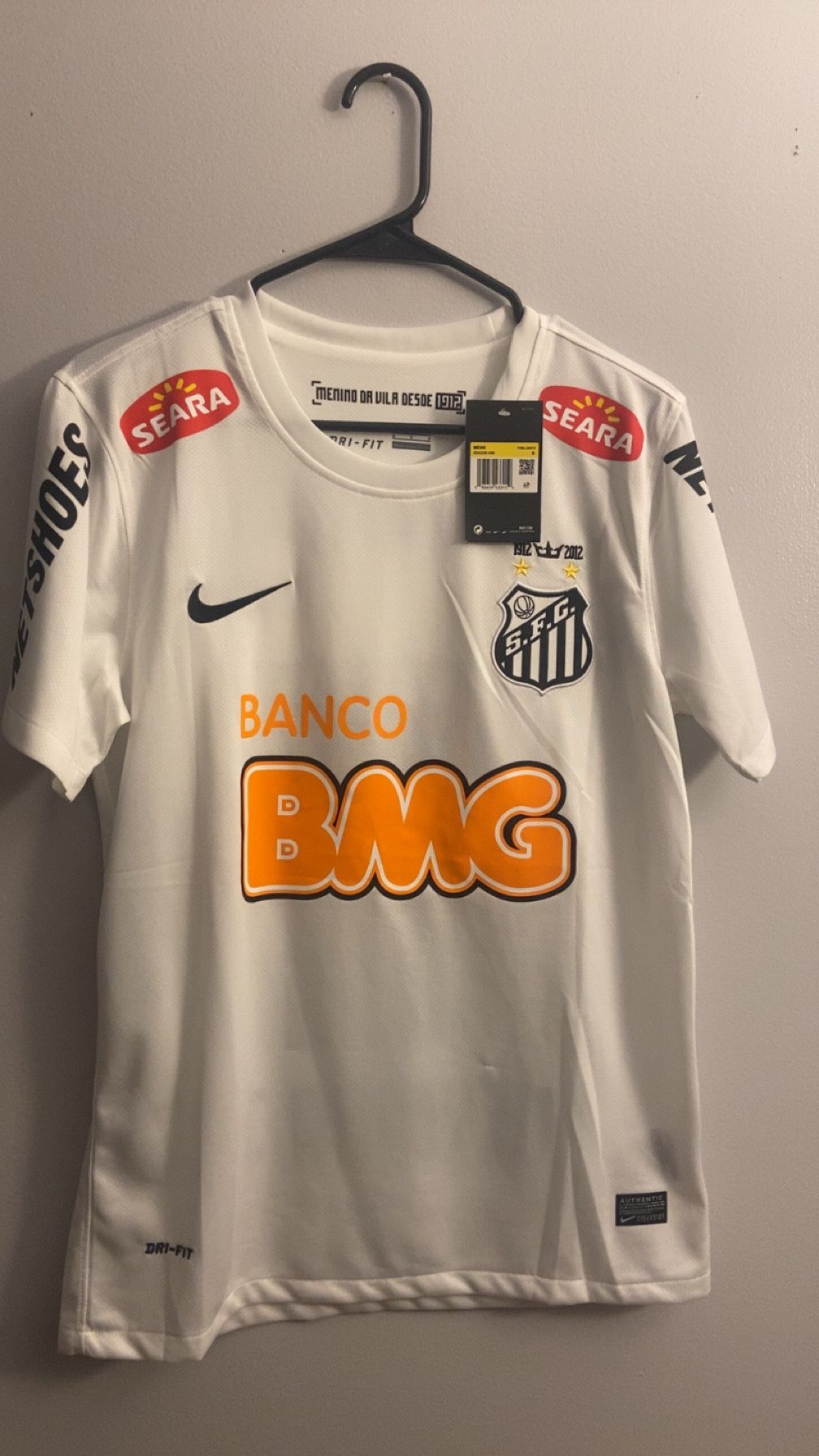 2011 Neymar Jr Santos White Kit