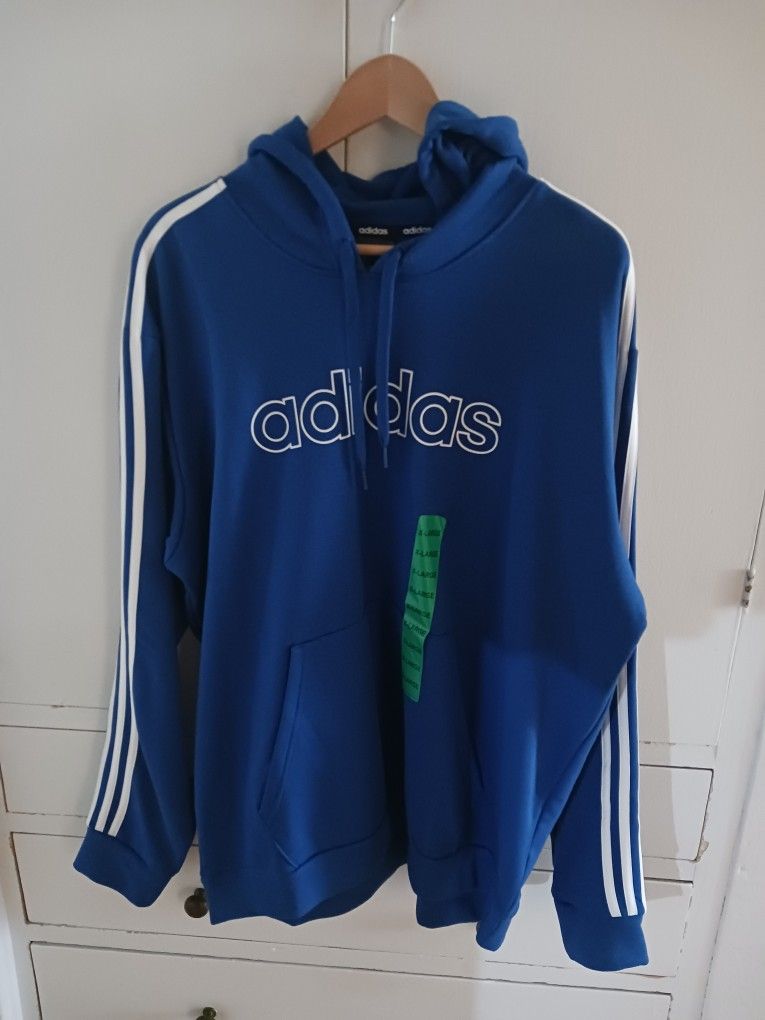 New! Adidas Pull Over Hoodie Sweater Size XL