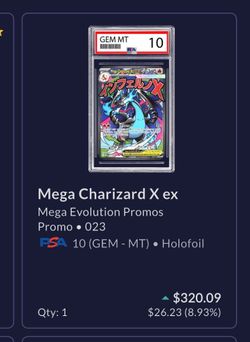 Pokemon ps a 10 Mega Charizard x ex Mep En