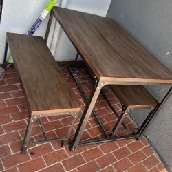 Picnic Table With Two Benches 