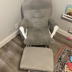 Glider Rocking Chair With Foot Rest