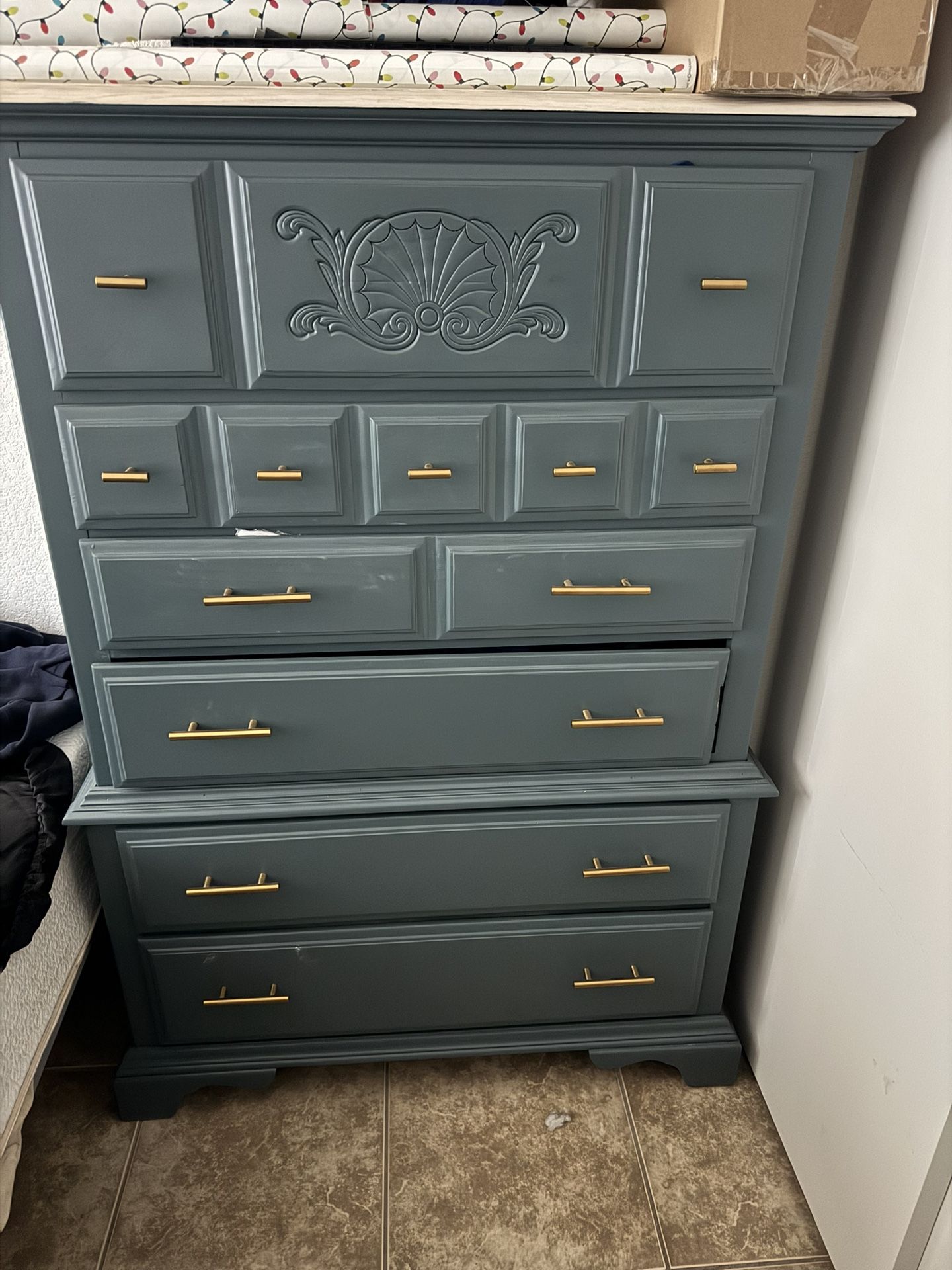 Antique 6 Drawer Tall Chest