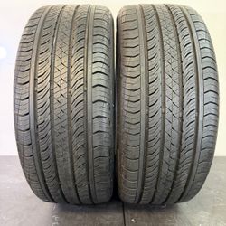 V596  245 45 19 98H  Continental ProContact TX   2 Used Tires  70% - 80% Life 
