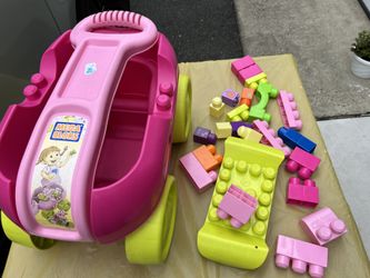 $9.50 For These Mega  Bloks And It’s Pull And Push Toddler Wagon 