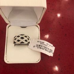 Swarovski sterling and ice ring size 7