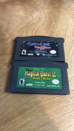 Nintendo Gameboy Advance - Magical Quest 2 and Gremlins