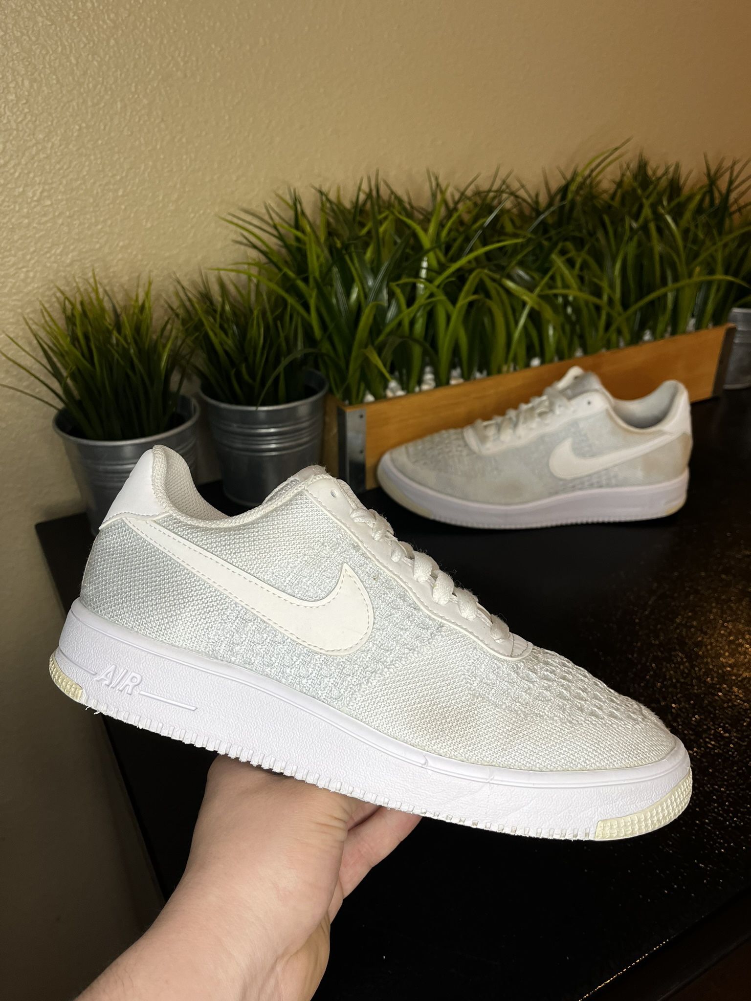 Nike Air Force Flyknit White Pure Platinum