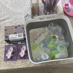 Bottles, Nipples, Pacifiers, Bin  