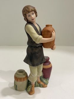 Thomas Kinkade Hawthorne Village Water Bearer Boy Porcelain Nativity Figurine