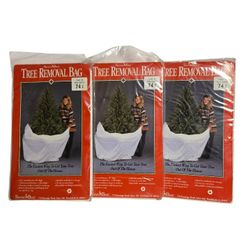 3 vintage  Wal-Mart 90" Christmas tree removal bags  unopened 