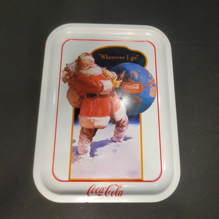 Where Ever I Go Santa Coke Tray
