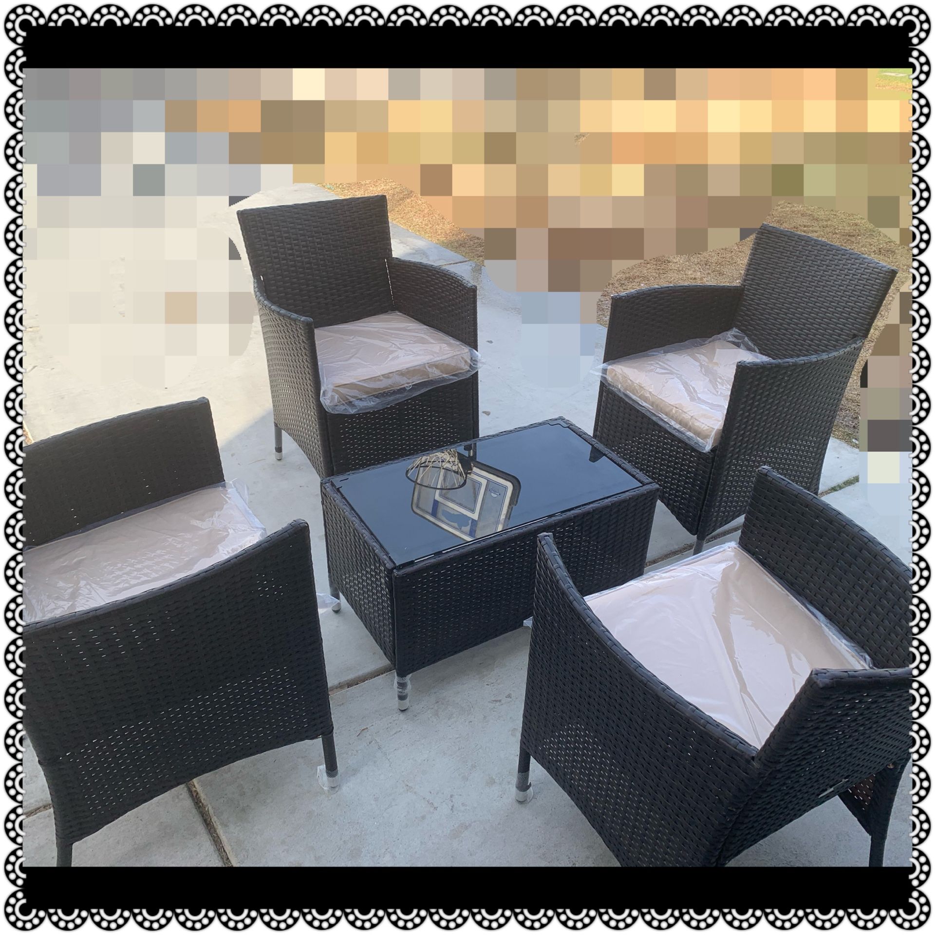 5 pcs patio furniture $590 obo