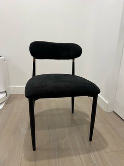 Ramillo Black Fabric + Black Finish Side Chair Set Of 2