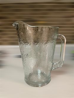 •Clear Textured Glass pitcher