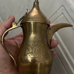 Vintage Brass Tea Pot Urn 