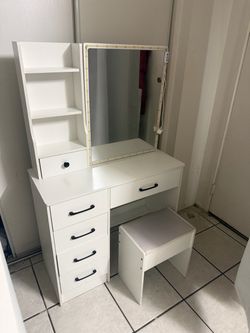White Vanity Desk