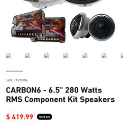 Massive carbon 6.5 Component Speakers 