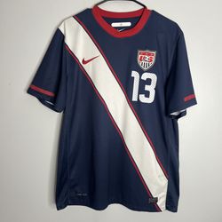 USA National Soccer Team 2010 World Cup Jersey Mens Large Blue Nike USMNT