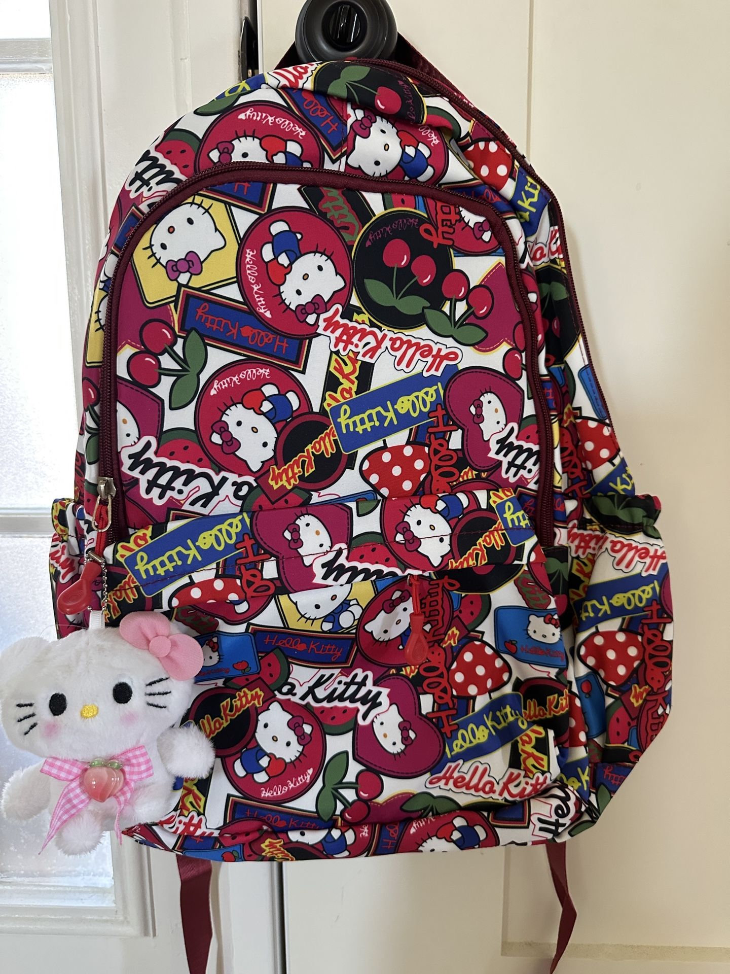Hello Kitty Print School Backpack Girls